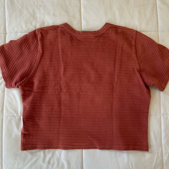 Big Bud Press Honeycomb Crop Tee Mauve Short Sleeve XS - Picture 4 of 13